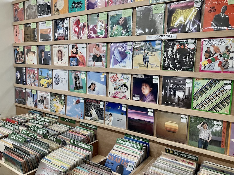 Interior view of Music First store showing a wide selection of used music items