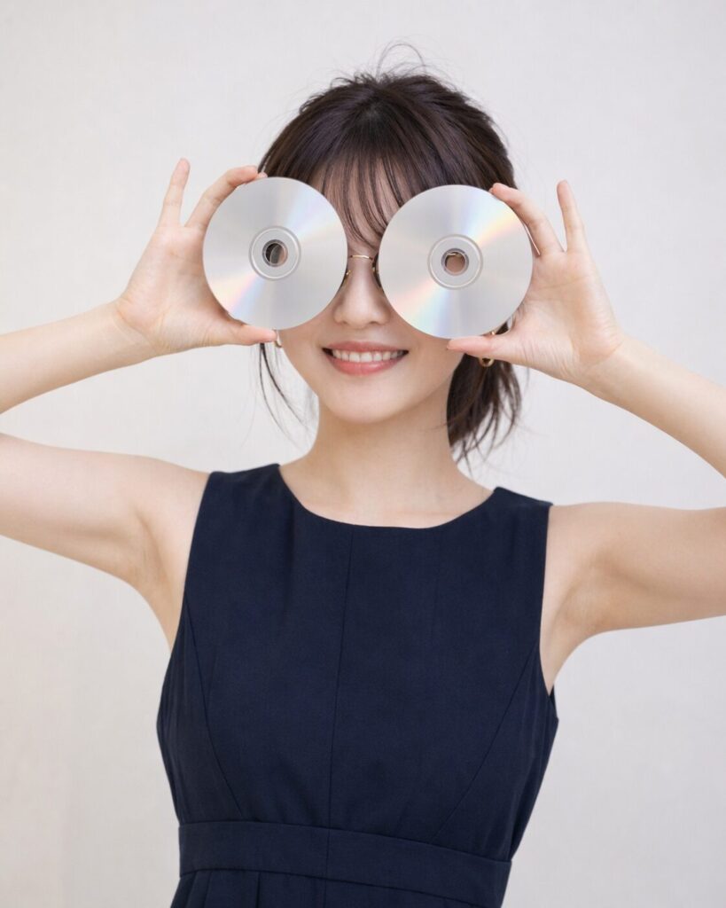 CDでポーズをとるタイプ!