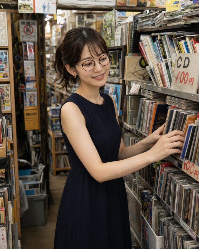 リサイクルショップで100円CDを
物色するタイプ1